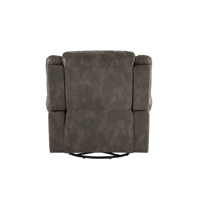 Fauteuil inclinable pivotant Monroe en microfibre polie avec tête de clou par iNSPIRE Q Classic