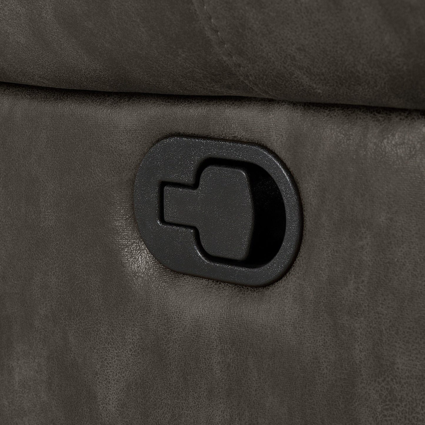 Fauteuil inclinable pivotant Monroe en microfibre polie avec tête de clou par iNSPIRE Q Classic