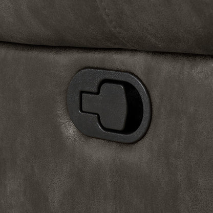 Fauteuil inclinable pivotant Monroe en microfibre polie avec tête de clou par iNSPIRE Q Classic
