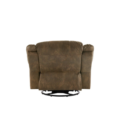 Fauteuil inclinable pivotant Monroe en microfibre polie avec tête de clou par iNSPIRE Q Classic