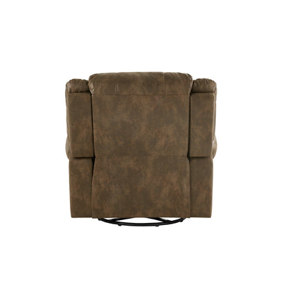 Fauteuil inclinable pivotant Monroe en microfibre polie avec tête de clou par iNSPIRE Q Classic