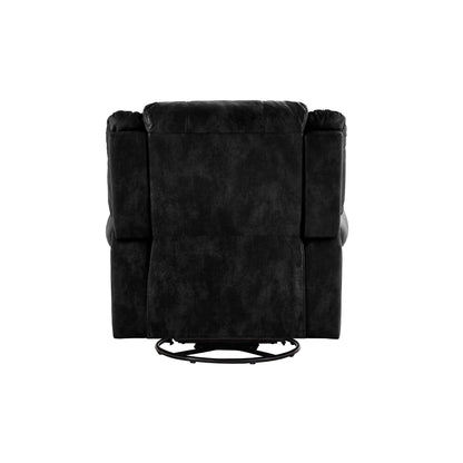 Fauteuil inclinable pivotant Monroe en microfibre polie avec tête de clou par iNSPIRE Q Classic