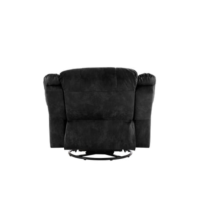 Fauteuil inclinable pivotant Monroe en microfibre polie avec tête de clou par iNSPIRE Q Classic