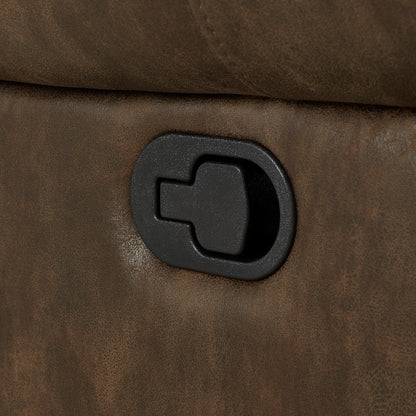 Fauteuil inclinable pivotant Monroe en microfibre polie avec tête de clou par iNSPIRE Q Classic