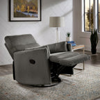 Fauteuil inclinable pivotant manuel Montclair en velours côtelé par iNSPIRE Q Classic