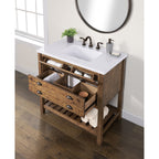 Meuble-lavabo simple de style ferme Monterey 37 avec dessus