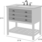 Meuble-lavabo simple de style ferme Monterey 37 avec dessus
