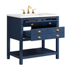 Meuble-lavabo simple de style ferme Monterey 37 avec dessus