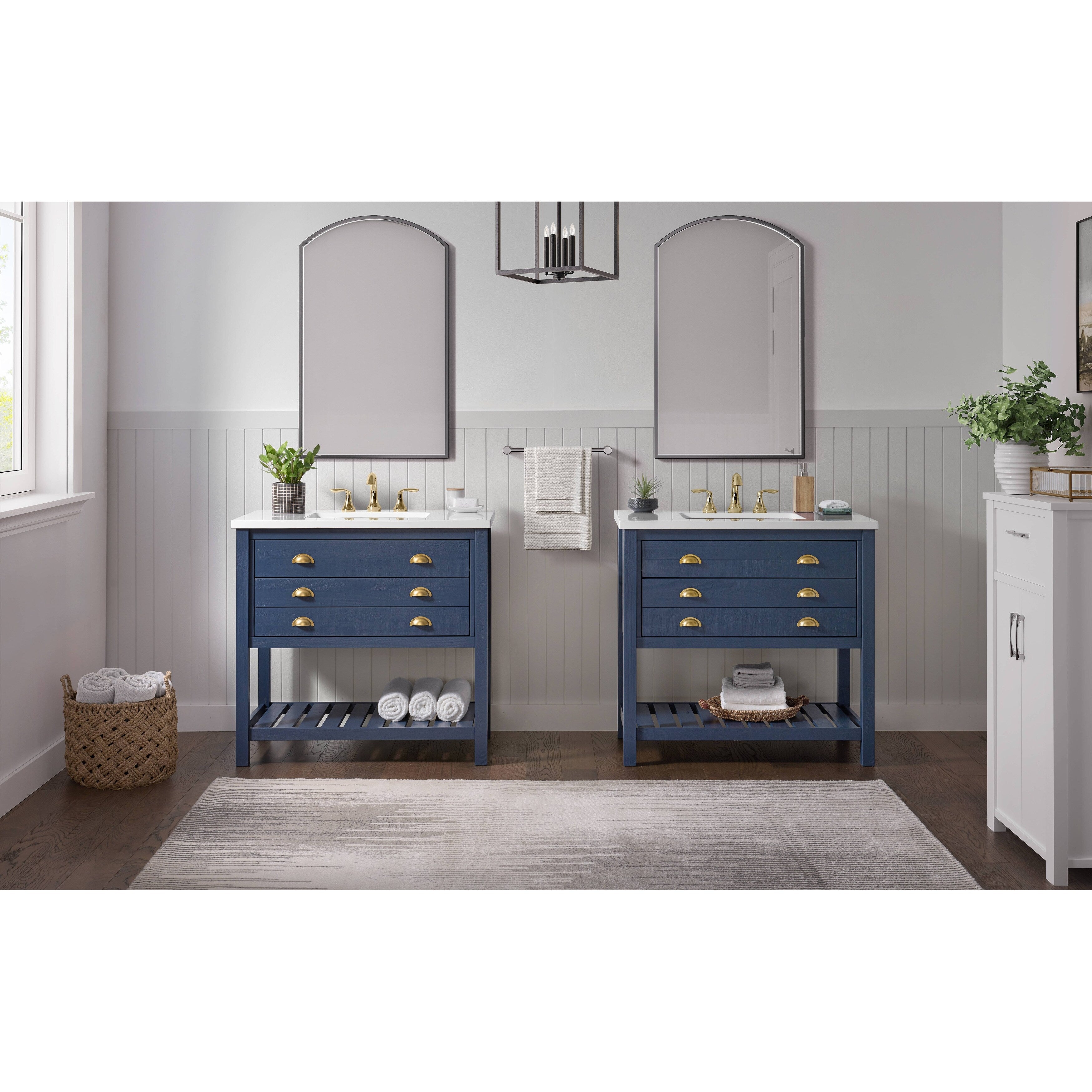 Meuble-lavabo simple de style ferme Monterey 37 avec dessus
