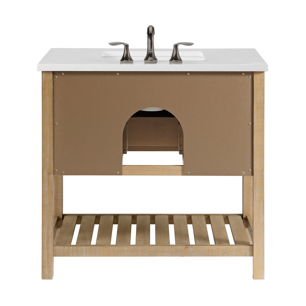 Meuble-lavabo simple de style ferme Monterey 37 avec dessus