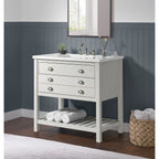Meuble-lavabo simple de style ferme Monterey 37 avec dessus