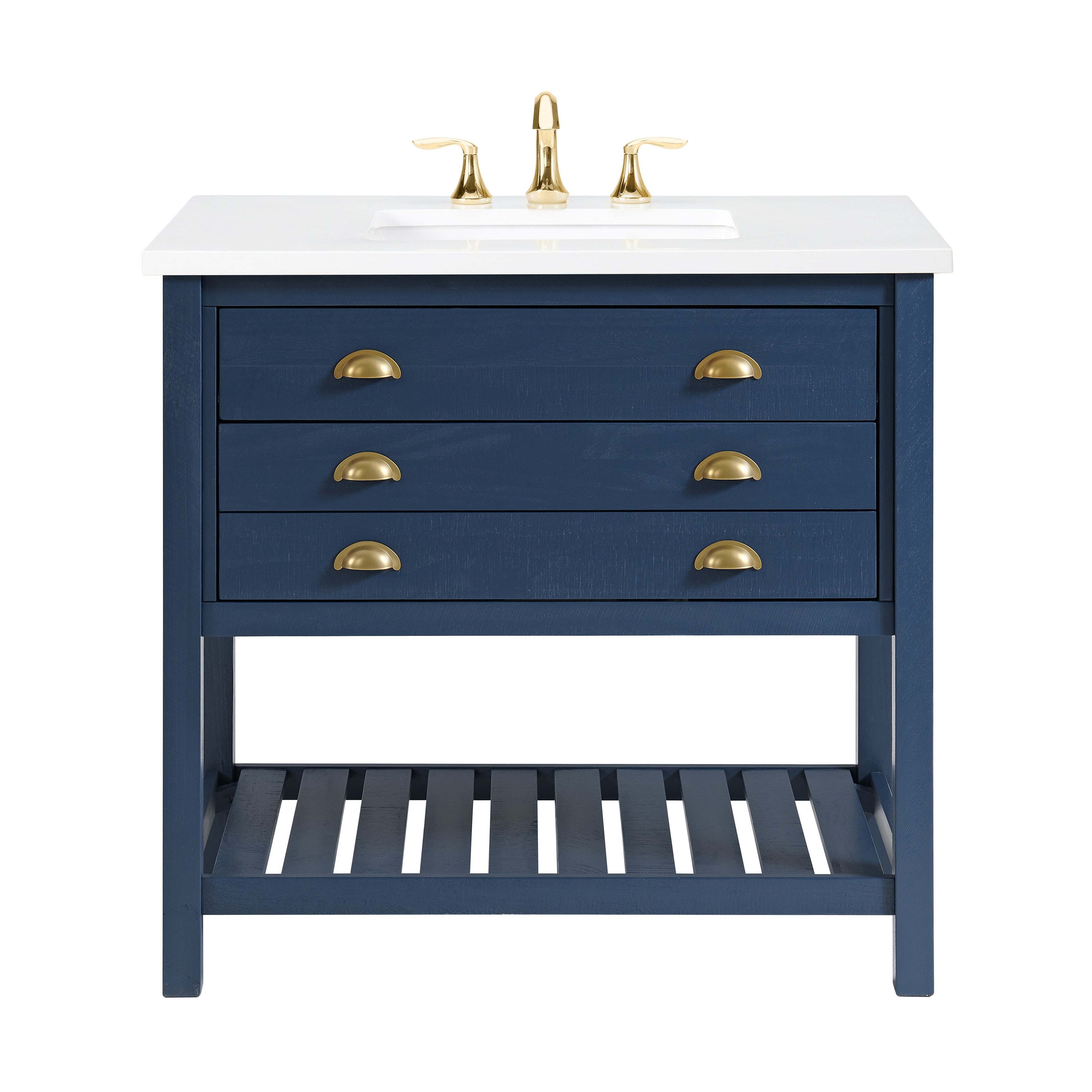 Meuble-lavabo simple de style ferme Monterey 37 avec dessus