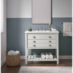 Meuble-lavabo simple de style ferme Monterey 37 avec dessus
