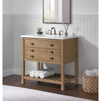 Meuble-lavabo simple de style ferme Monterey 37 avec dessus