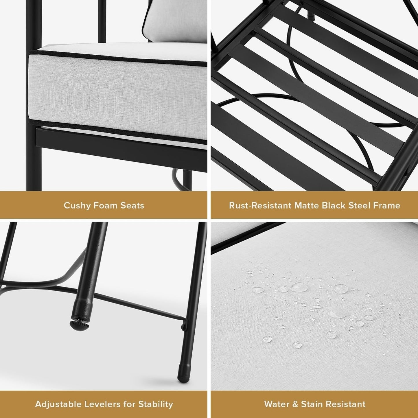 Mobilier de jardin Mopio Odelia, ensemble de conversation sectionnel d'extérieur