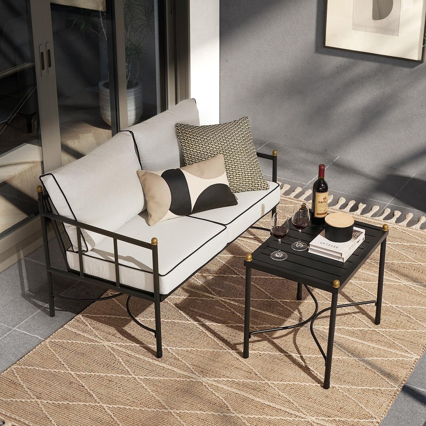 Mobilier de jardin Mopio Odelia, ensemble de conversation sectionnel d'extérieur