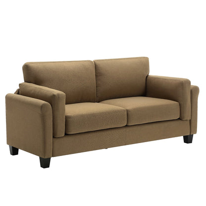 Canapé moderne à deux accoudoirs Morden Fort, assise profonde, coussins de dossier rembourrés, tissu rembourré durable