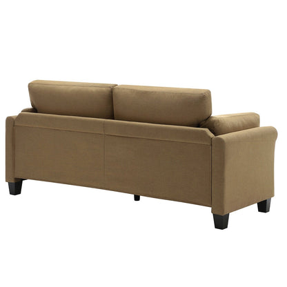 Canapé moderne à deux accoudoirs Morden Fort, assise profonde, coussins de dossier rembourrés, tissu rembourré durable