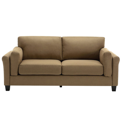 Canapé moderne à deux accoudoirs Morden Fort, assise profonde, coussins de dossier rembourrés, tissu rembourré durable