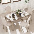 Ensemble de salle à manger Morden Fort Farmhouse avec table rectangulaire et chaises, 5 pièces