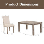 Ensemble de salle à manger Morden Fort Farmhouse avec table rectangulaire et chaises, 5 pièces