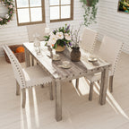 Ensemble de salle à manger Morden Fort Farmhouse avec table rectangulaire et chaises, 5 pièces