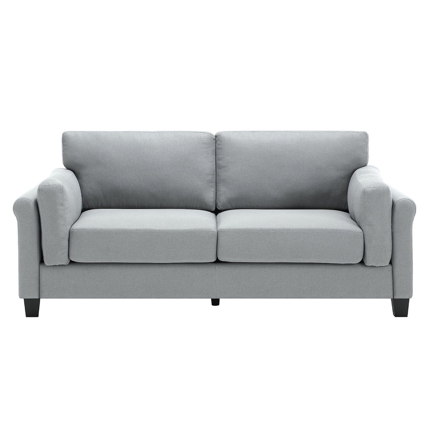 Canapé moderne à deux accoudoirs Morden Fort, assise profonde, coussins de dossier rembourrés, tissu rembourré durable