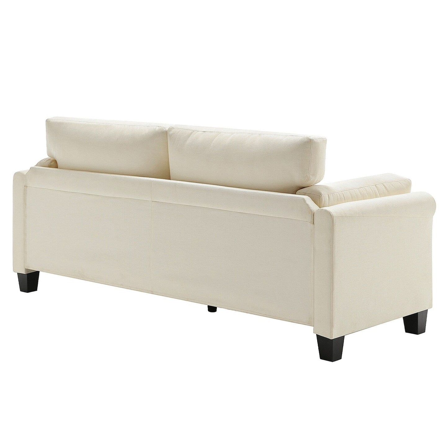 Canapé moderne à deux accoudoirs Morden Fort, assise profonde, coussins de dossier rembourrés, tissu rembourré durable