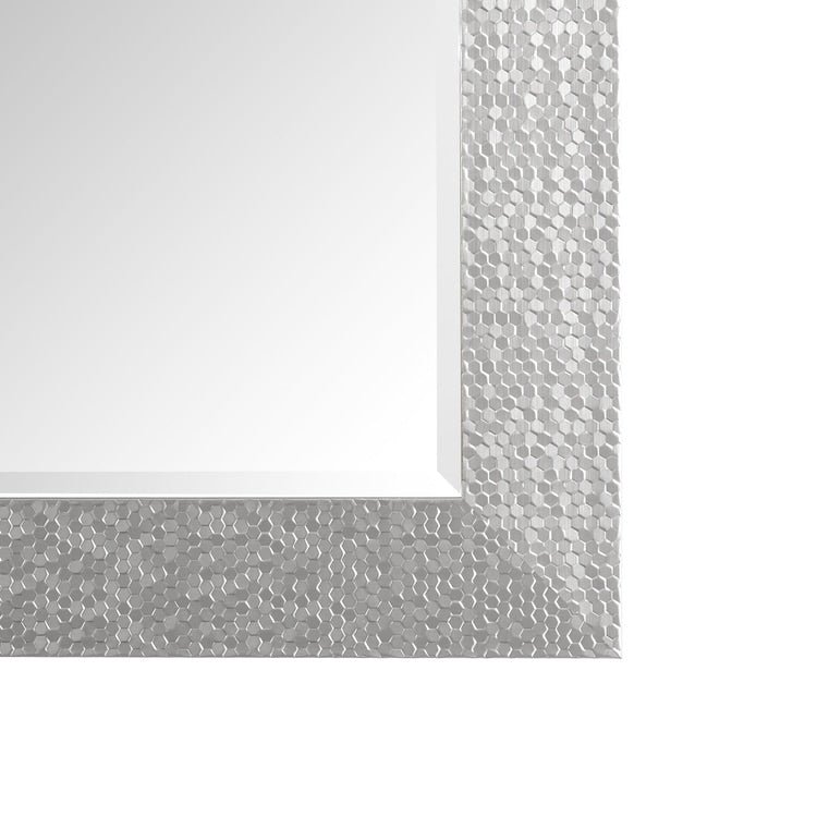 Miroir vertical pleine longueur à motif mosaïque haut de gamme - Miroir d'habillage complet sur pied, incliné ou autoportant