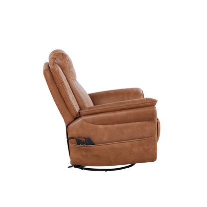 Fauteuil inclinable pivotant motorisé - Rotation à 240° avec massage par vibration à 8 points, chauffage lombaire réglable