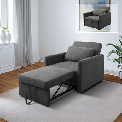 Canapé-lit pliable multifonction en tissu