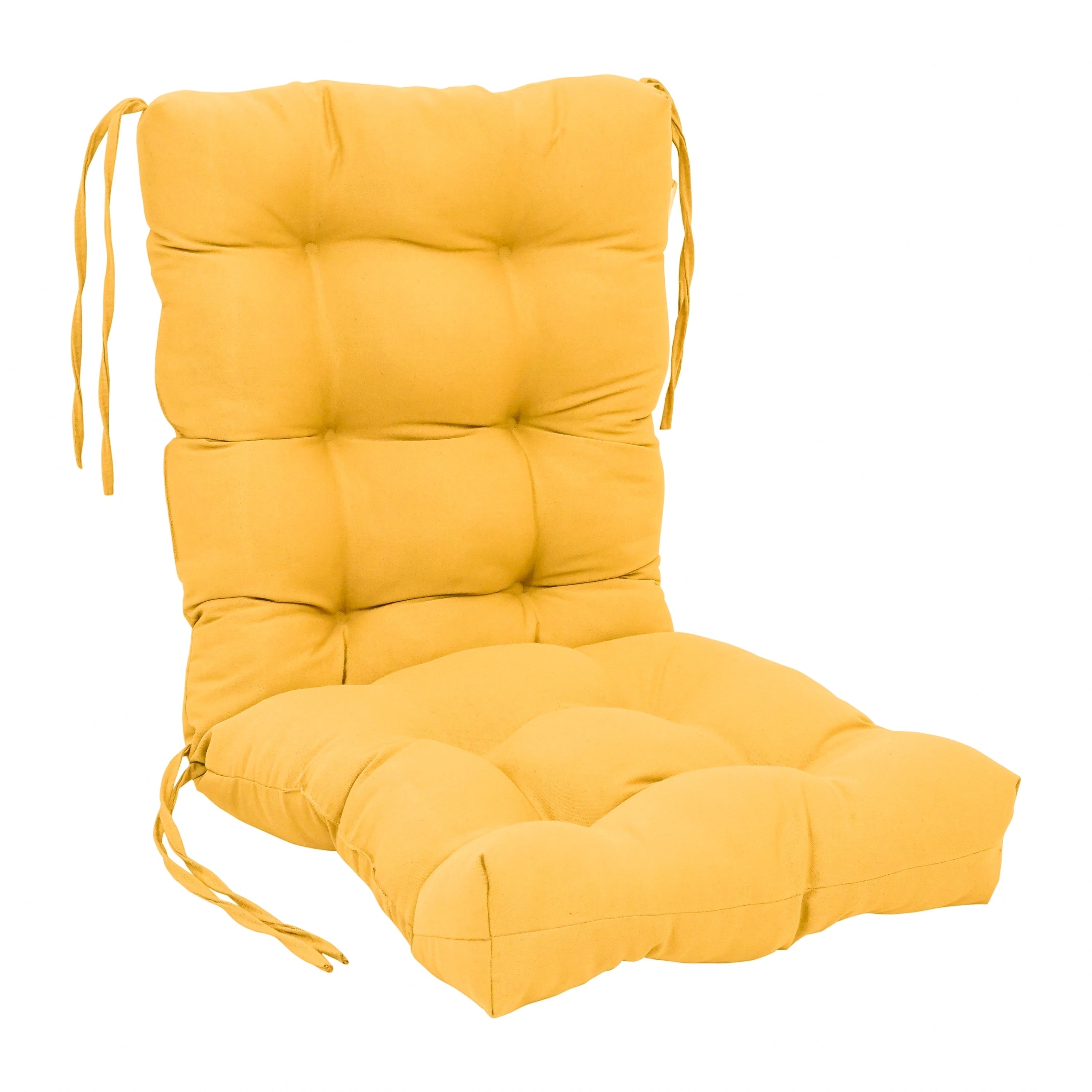 Coussin de siège/dossier en sergé touffeté multi-sections (plusieurs tailles)