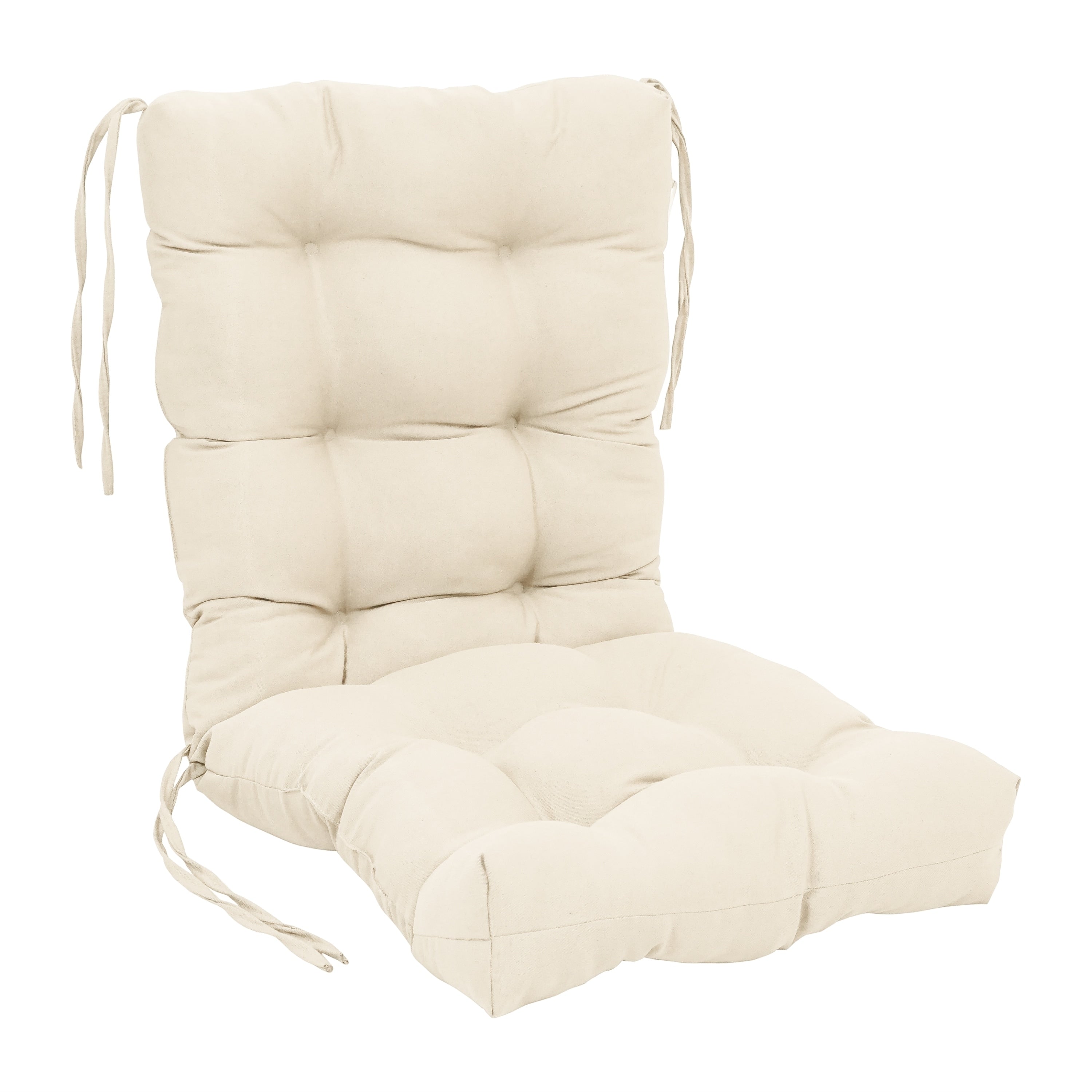 Coussin de siège/dossier en sergé touffeté multi-sections (plusieurs tailles)