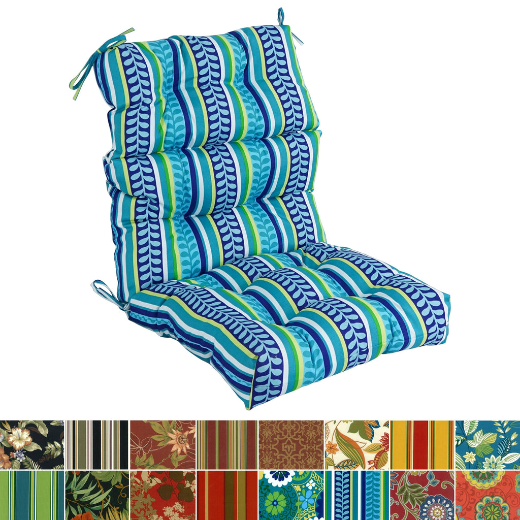 Multi-section Tufted Outdoor Seat/Back Chair Cushion (Multiple Sizes)