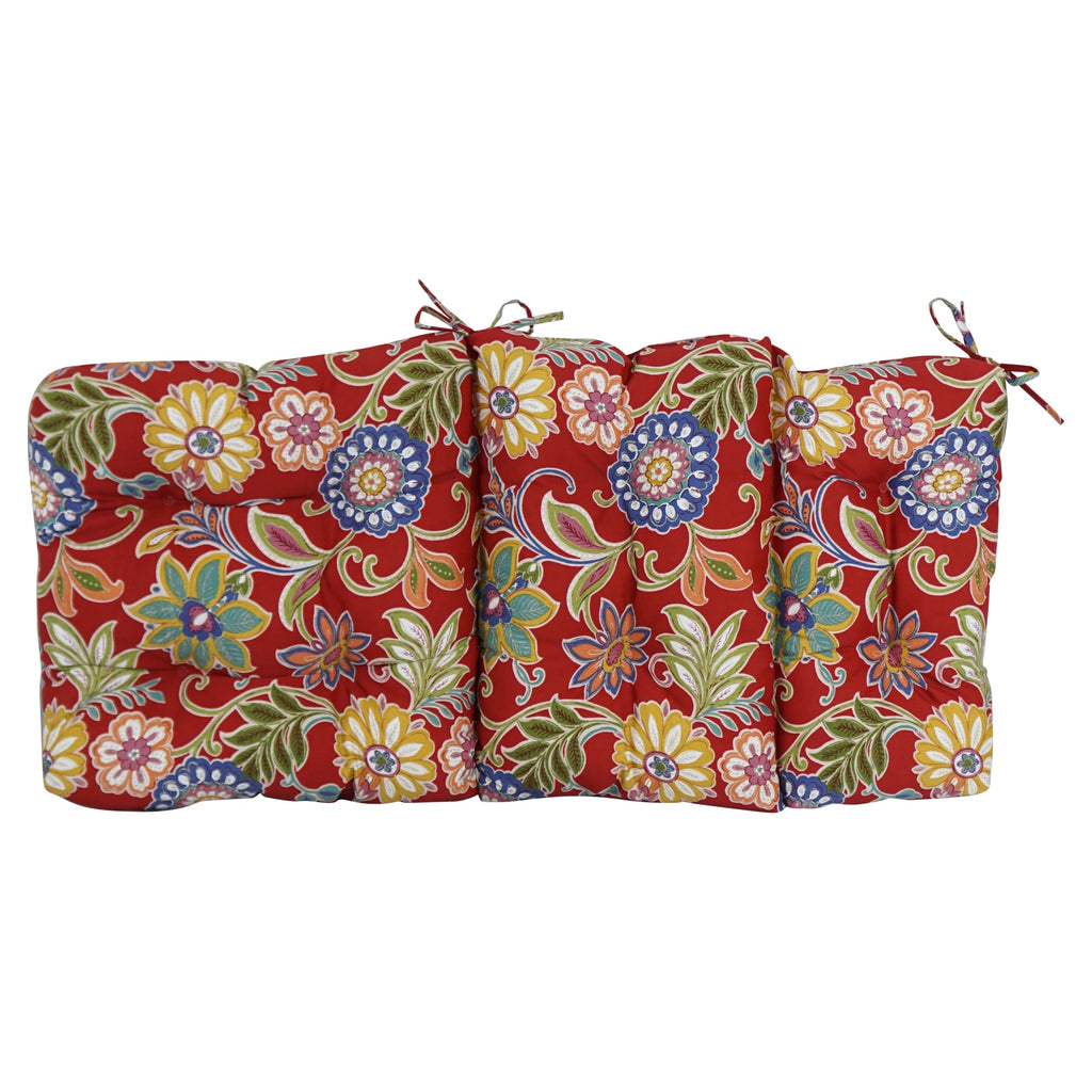 Multi-section Tufted Outdoor Seat/Back Chair Cushion (Multiple Sizes)