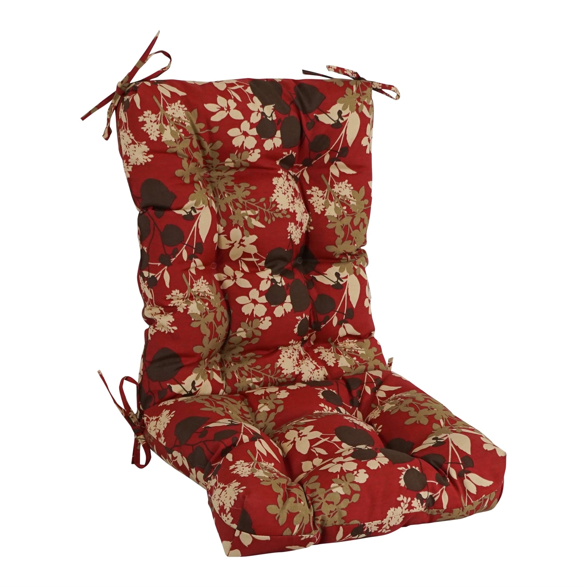 Multi-section Tufted Outdoor Seat/Back Chair Cushion (Multiple Sizes)