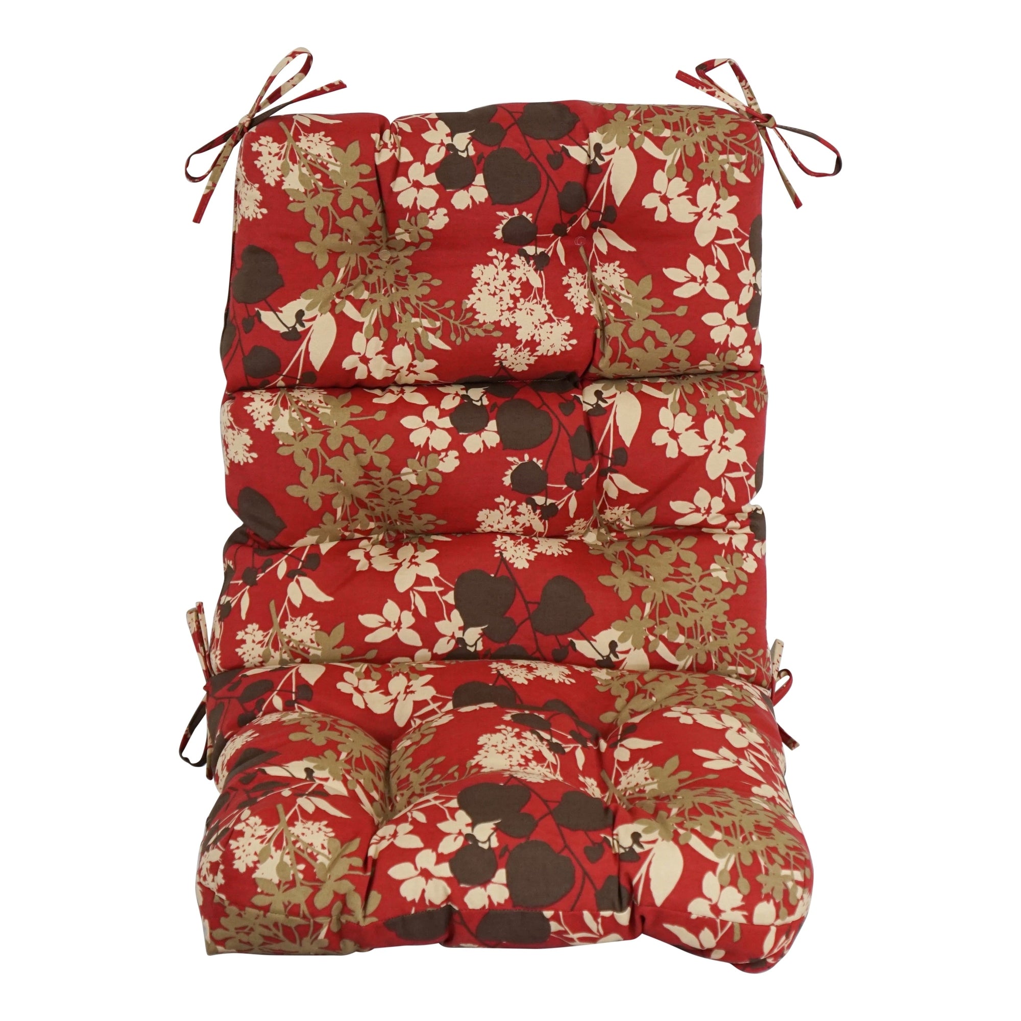 Multi-section Tufted Outdoor Seat/Back Chair Cushion (Multiple Sizes)