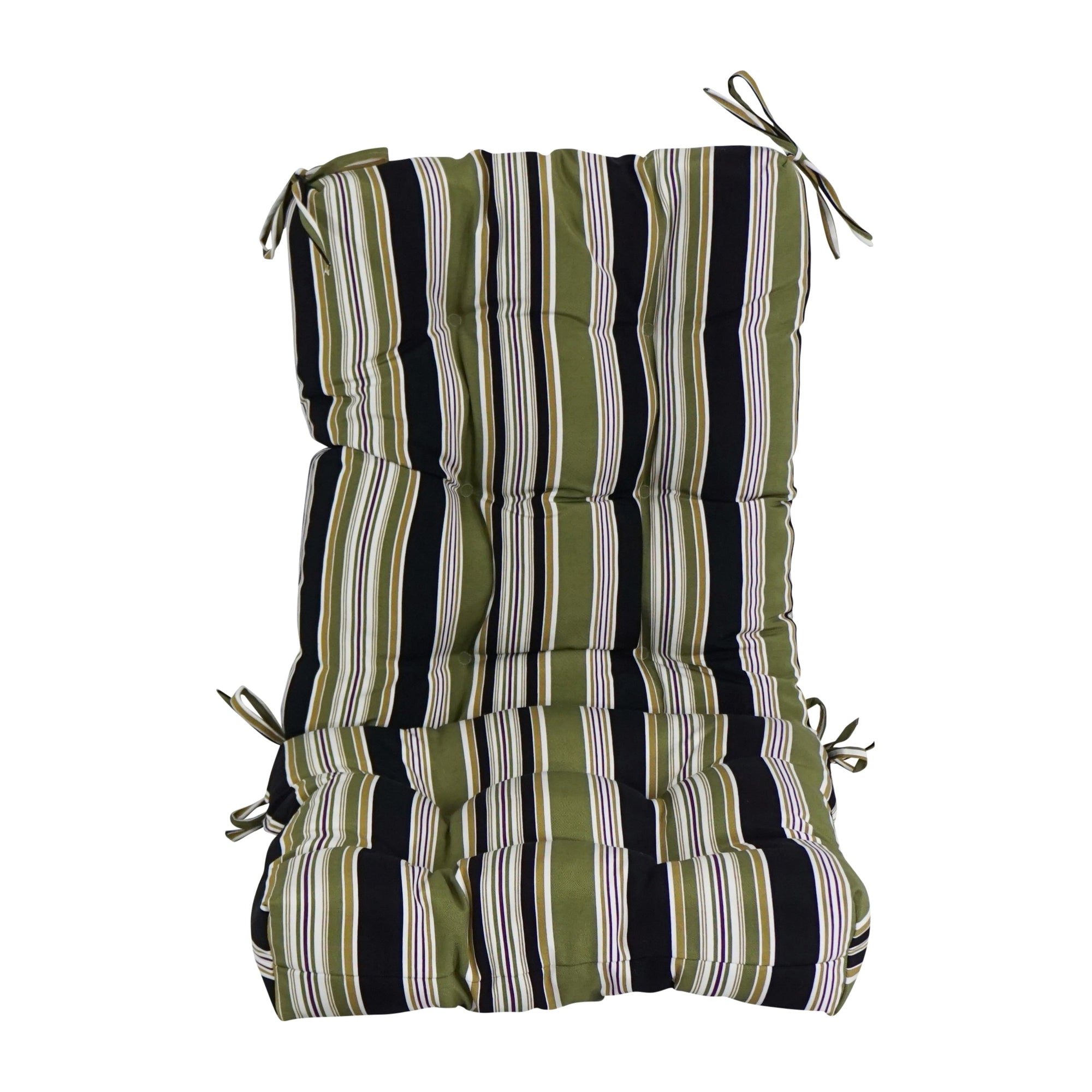 Multi-section Tufted Outdoor Seat/Back Chair Cushion (Multiple Sizes)