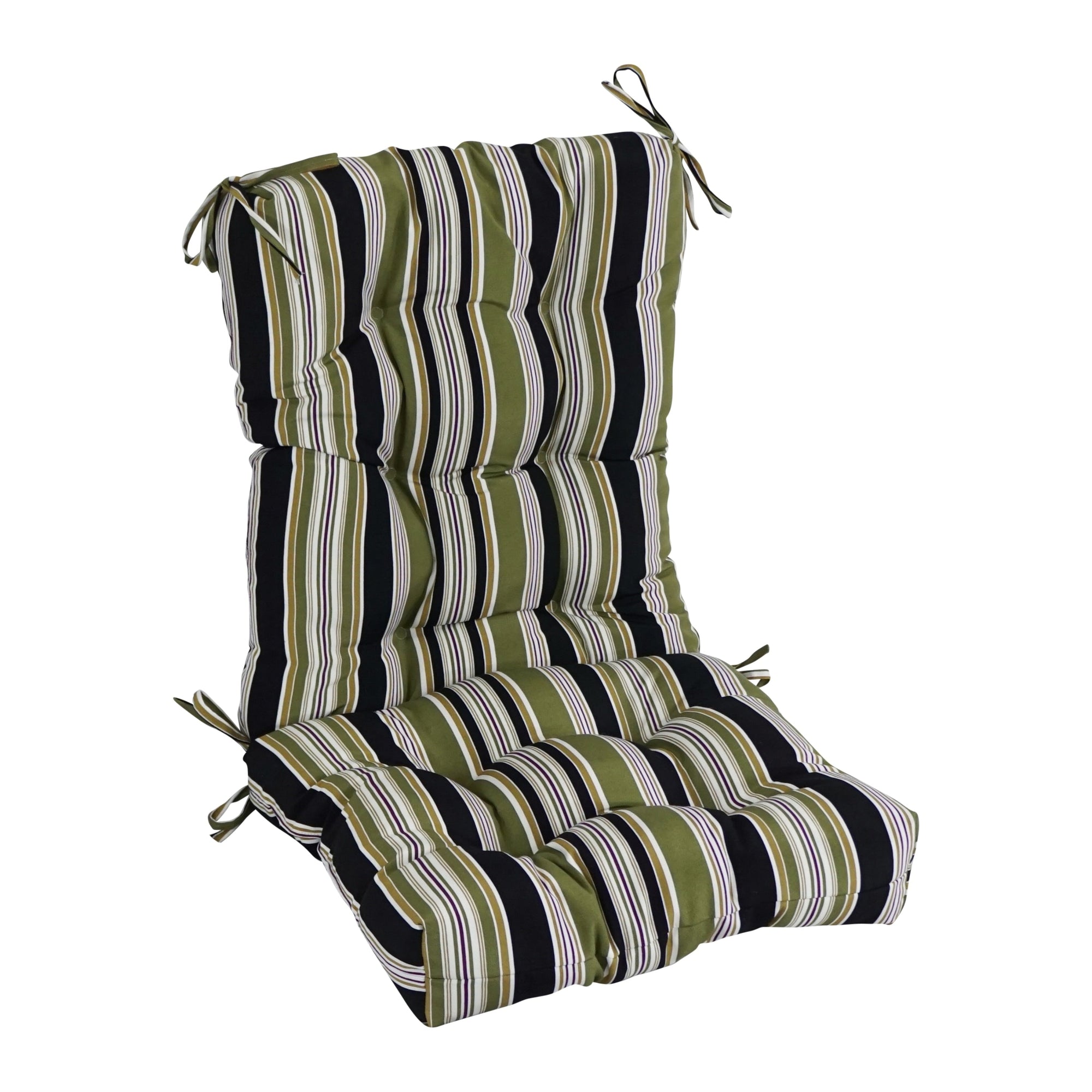 Multi-section Tufted Outdoor Seat/Back Chair Cushion (Multiple Sizes)