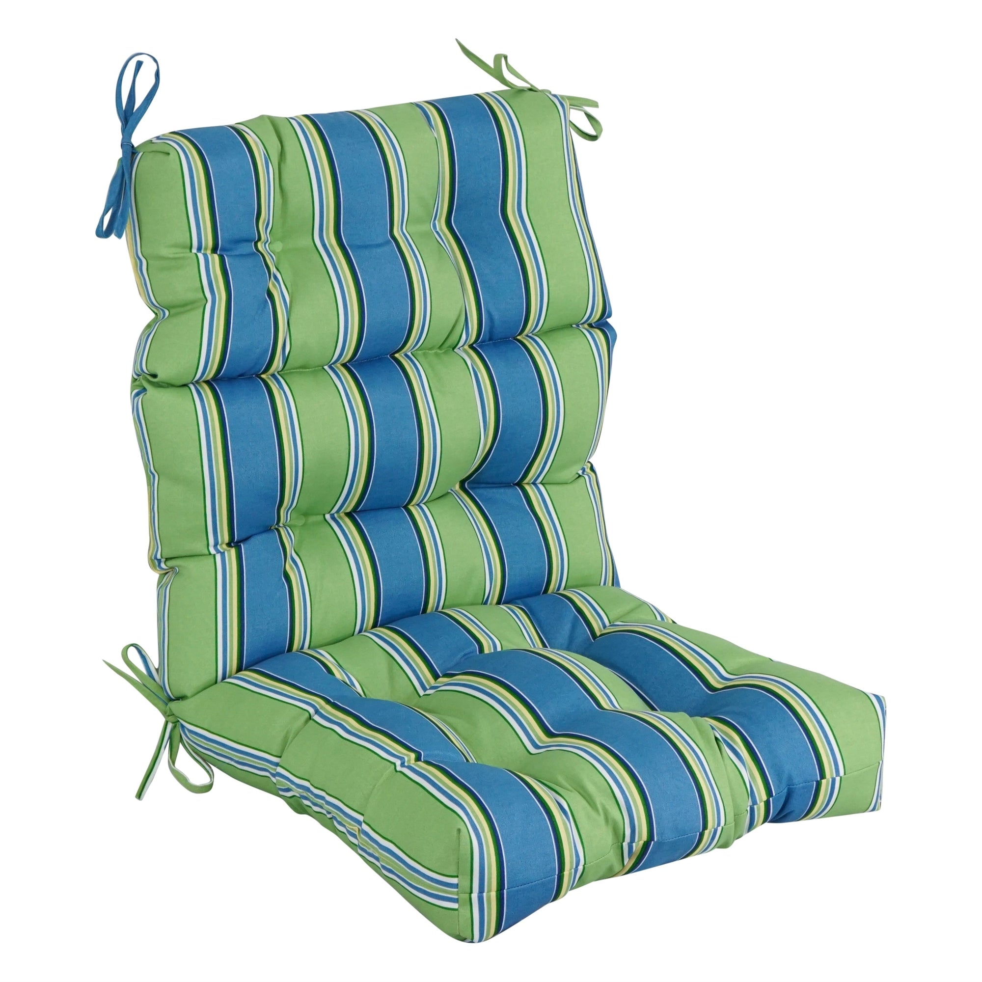 Multi-section Tufted Outdoor Seat/Back Chair Cushion (Multiple Sizes)