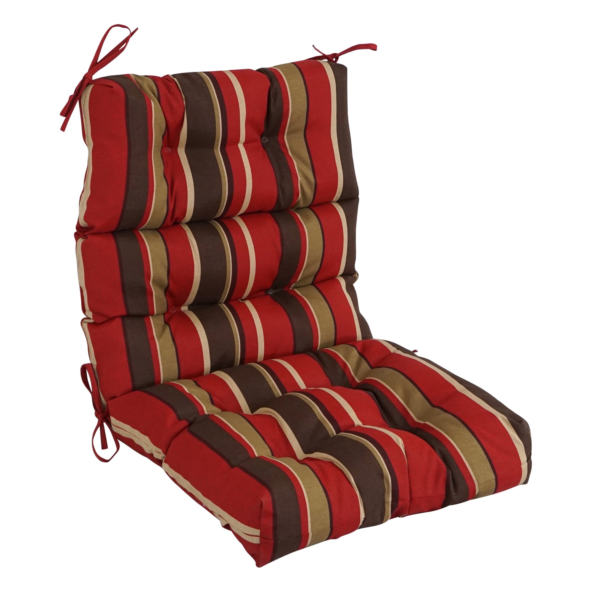 Multi-section Tufted Outdoor Seat/Back Chair Cushion (Multiple Sizes)