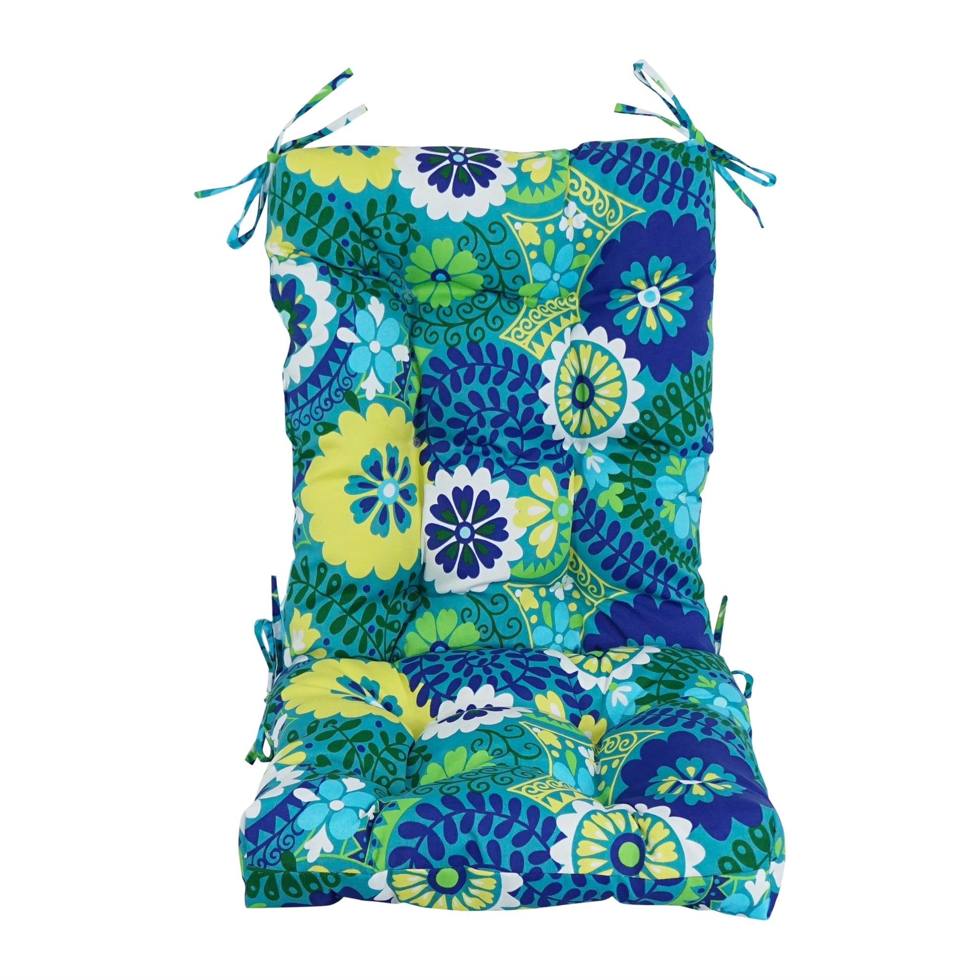 Multi-section Tufted Outdoor Seat/Back Chair Cushion (Multiple Sizes)