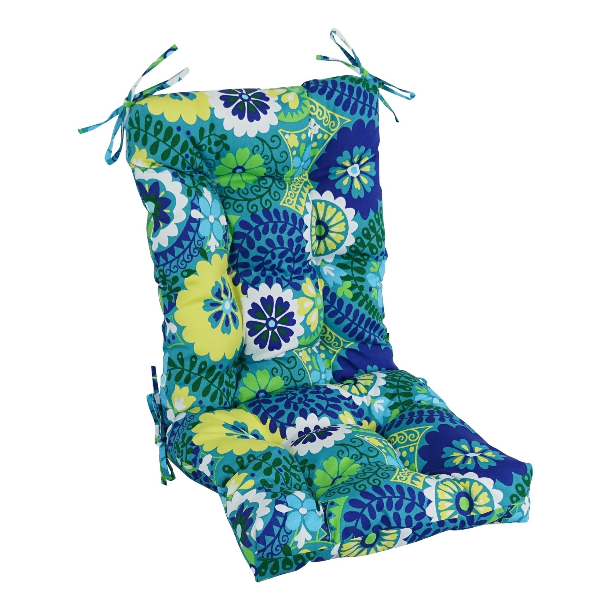 Multi-section Tufted Outdoor Seat/Back Chair Cushion (Multiple Sizes)