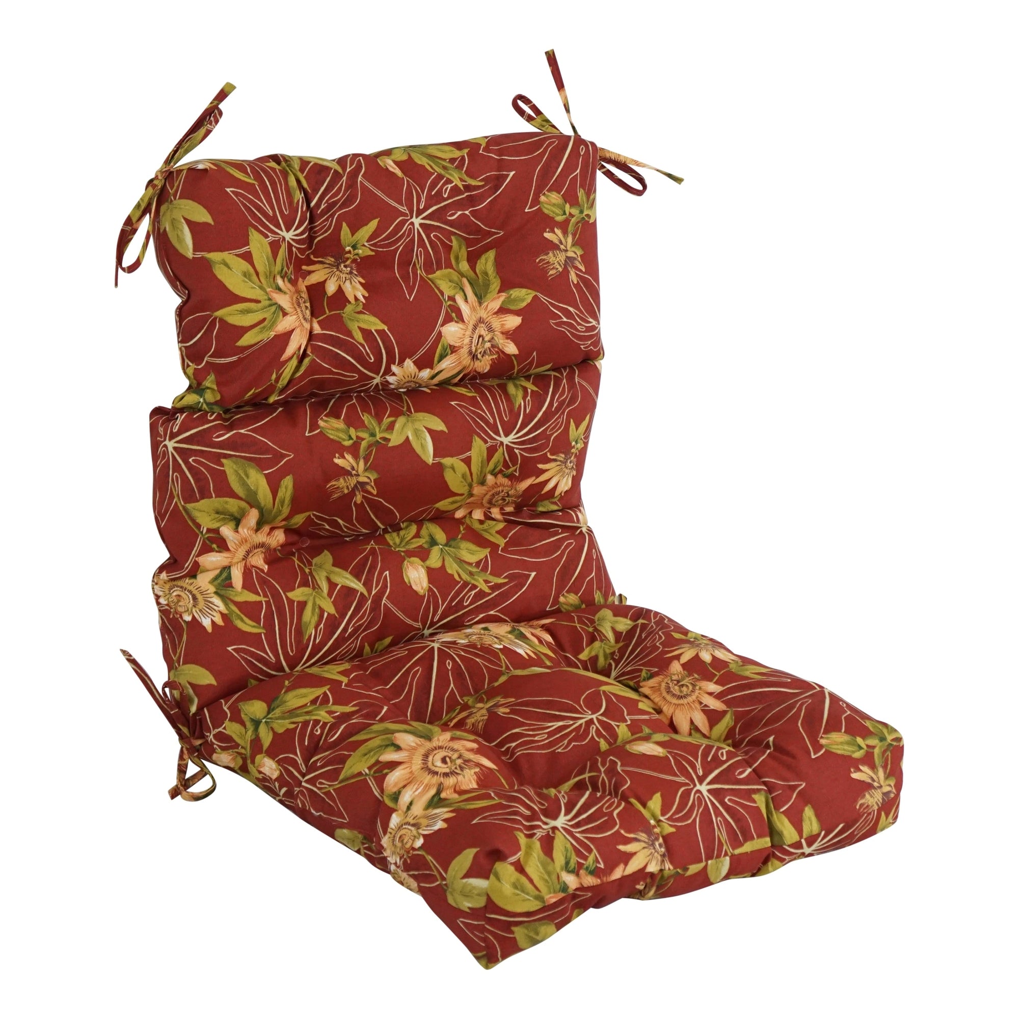Multi-section Tufted Outdoor Seat/Back Chair Cushion (Multiple Sizes)