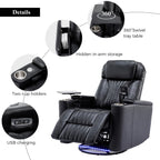 Fauteuil inclinable électrique multifonctionnel pivotant à 270° pour home cinéma