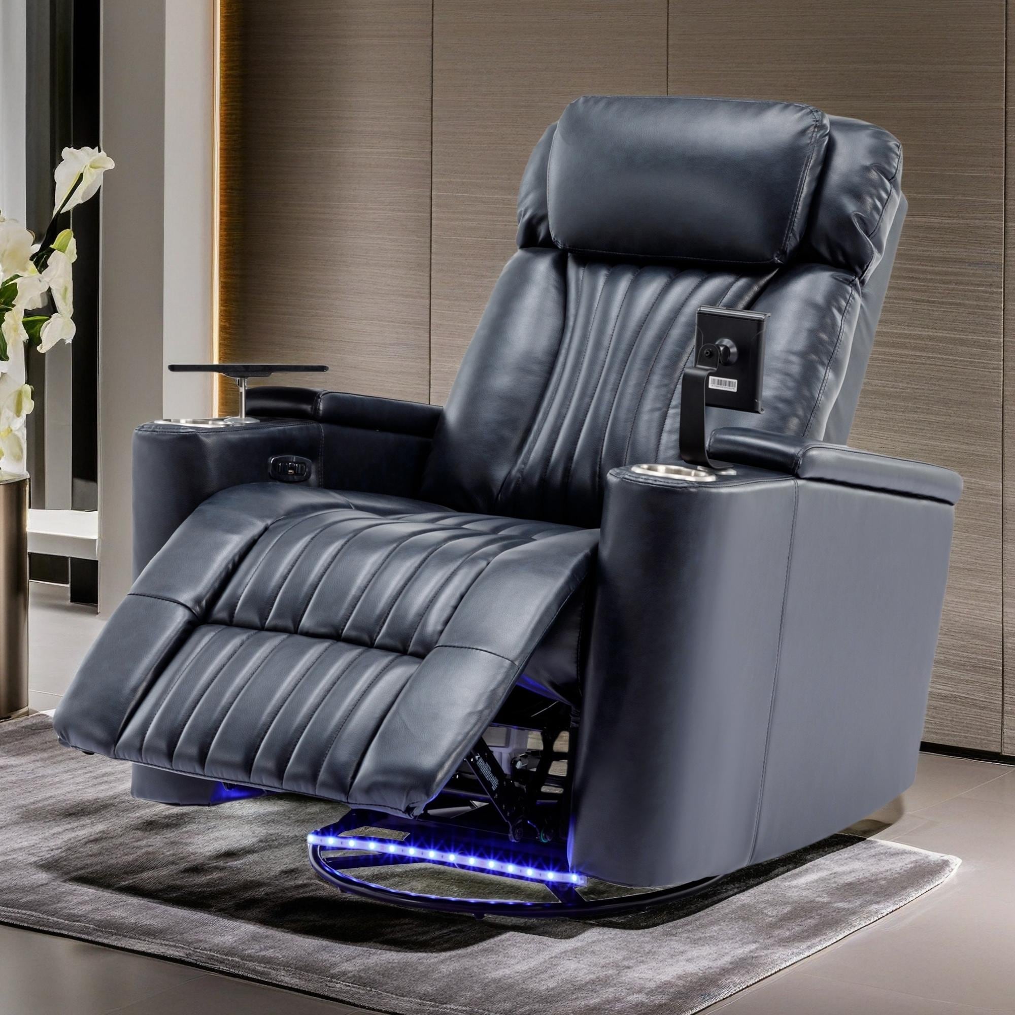 Fauteuil inclinable électrique multifonctionnel pivotant à 270° pour home cinéma