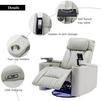 Fauteuil inclinable électrique multifonctionnel pivotant à 270° pour home cinéma