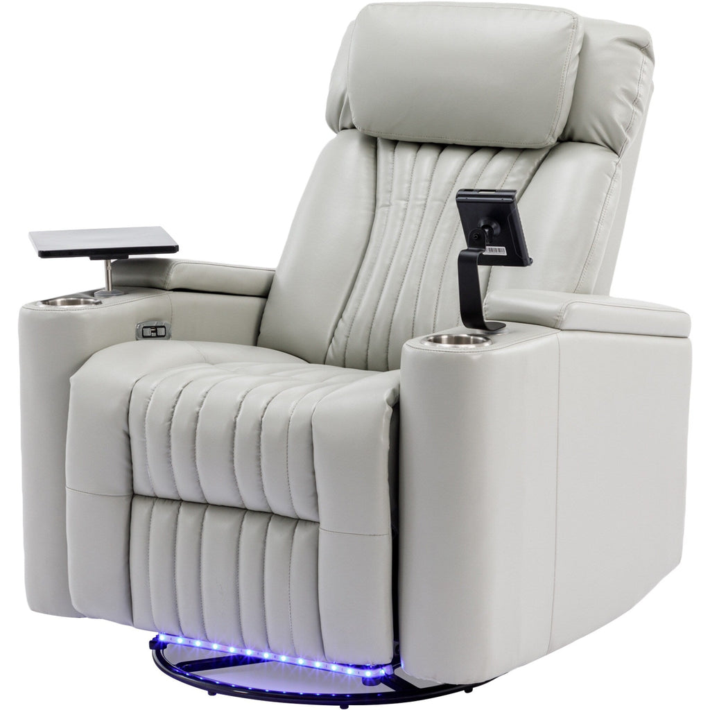 Fauteuil inclinable électrique multifonctionnel pivotant à 270° pour home cinéma