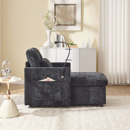 Canapé inclinable multifonctionnel pour personne paresseuse, dossier de rangement avec support pour téléphone portable, chaise de loisirs simple en chenille
