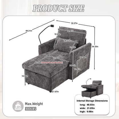 Canapé inclinable multifonctionnel pour personne paresseuse, dossier de rangement avec support pour téléphone portable, chaise de loisirs simple en chenille